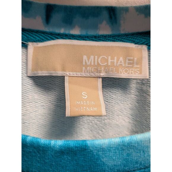 Michael Kors women's Sweatshirt Long Sleeve Top, Tie Die Blue Size Medium - Picture 4 of 5